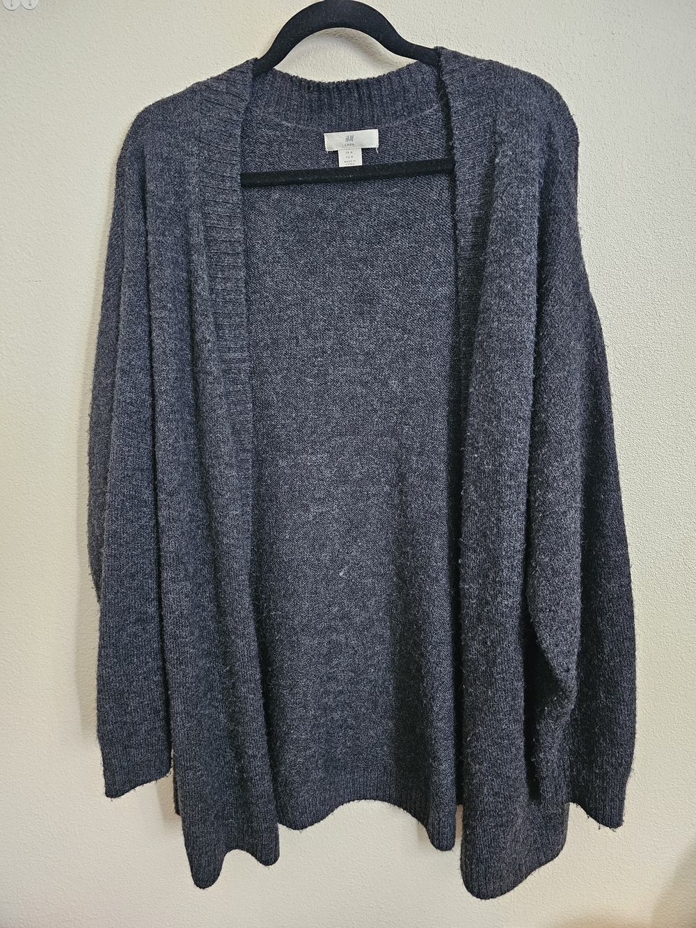 H&M Charcoal Open-Front Women's Cardigan